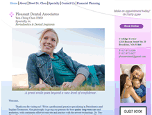 Tablet Screenshot of pleasantdentalassoc.com
